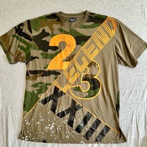 One Color Nation Camo 3XL Oversized 23 XXIII Orange Graphic Streetwear T-Shirt